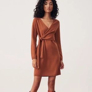 Song of Style Brown Wrap Mini Dress